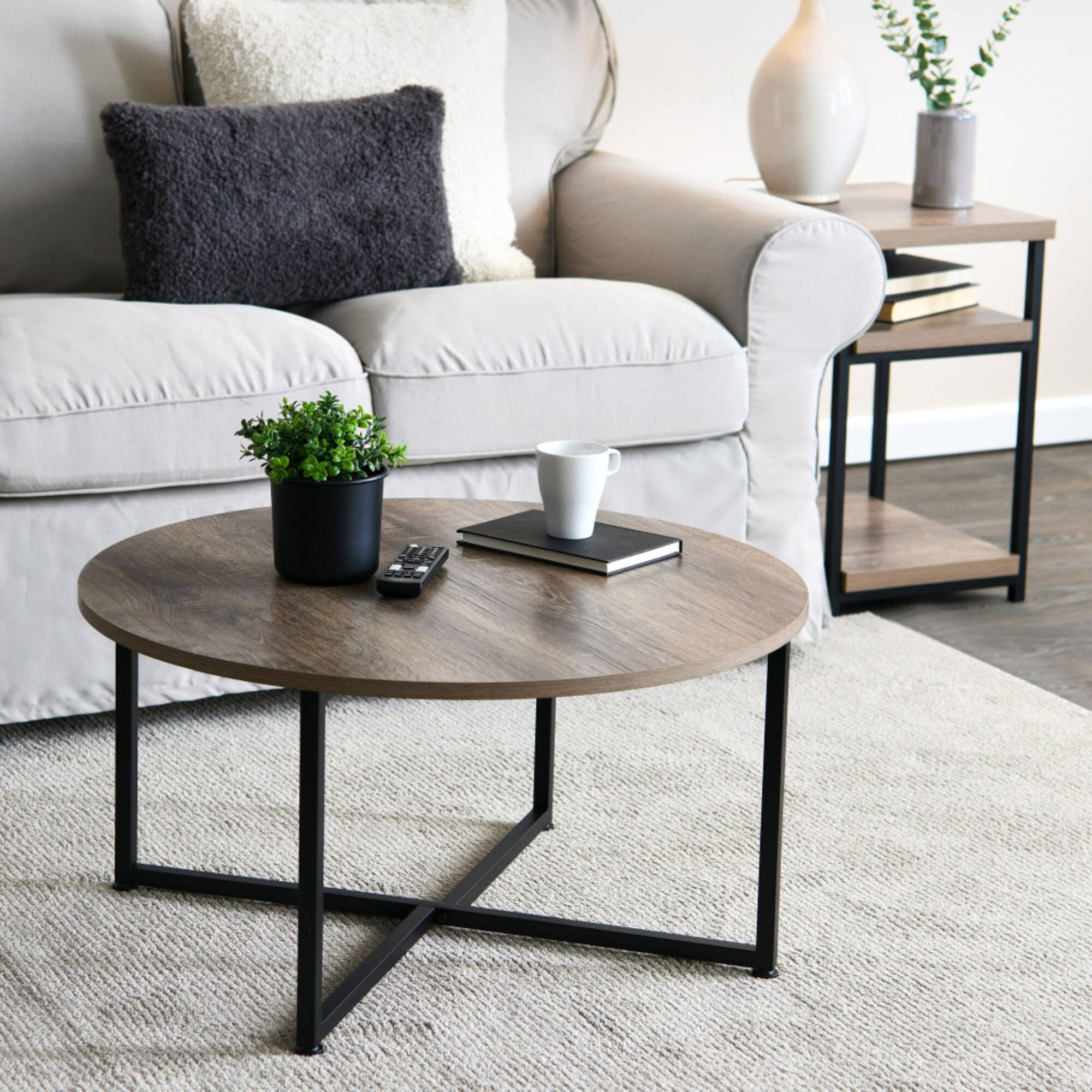 Household Essentials 31.5" Jamestown Round Coffee Table